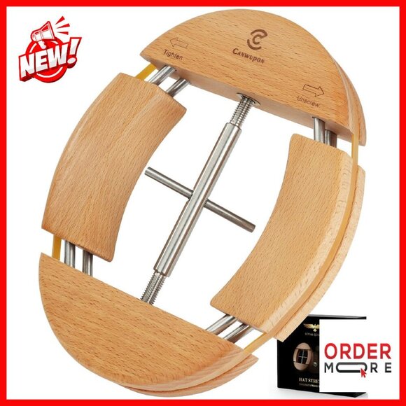 Heavy-Duty Hat Stretcher for Cowboy Baseball Caps - 4-Way Expander